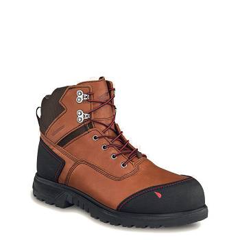 Red Wing Férfi Brnr XP 6-inch Safety Toe Vízálló Bakancs Barna